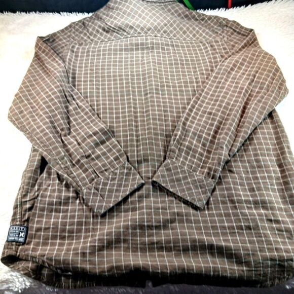 Hurley Shirt Mens Large Plaid/Check Button Down/Front Long Sleeve 100% Cotton - Picture 11 of 11